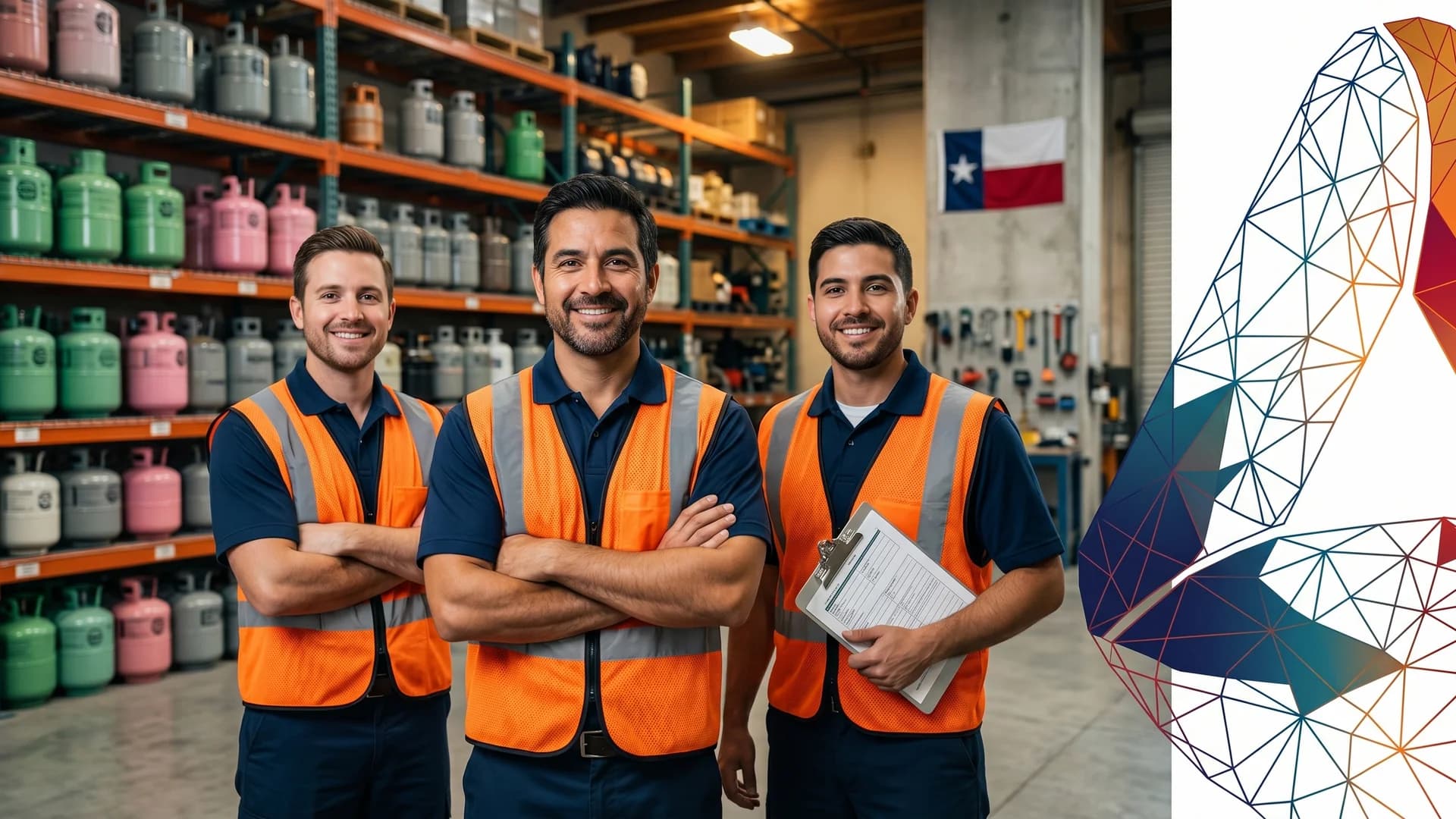 The Delta Refrigerants team of EPA 608 certified HVAC professionals at the Richmond, TX warehouse
